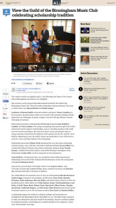 Guild of the Birmingham Music Club celebrating scholarship tradition