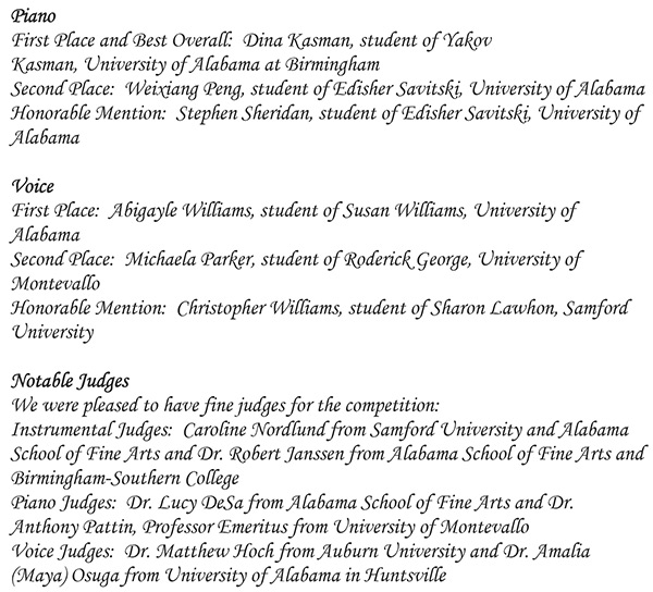 student scholarship winners