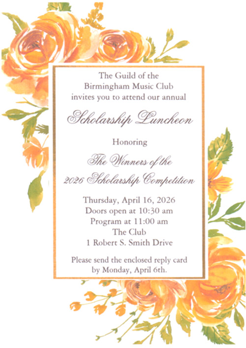 Scholarship luncheon invitation